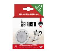 Bialetti de repuesto, incluye 3 juntas y 1 placa, compatible con Moka Express 12