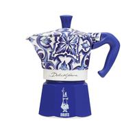 Bialetti Dolce & Gabbana Mocha Express Blue Mediterraneo para 3 tazas, fuego directo (cafetera, cafetera espresso)
