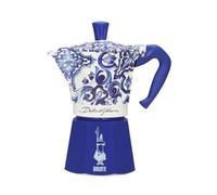 Bialetti Dolce & Gabbana Mocha Express Blue Mediterraneo para 6 tazas, fuego directo (cafetera, makinetta espresso)