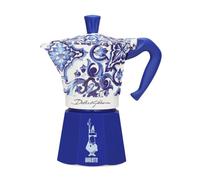 Bialetti Dolce & Gabbana Mocha Express Blue Mediterraneo para 6 tazas, fuego directo (cafetera, makinetta espresso)