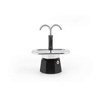 Bialetti - El juego Mini Express Kandisky Moka contiene cafetera para 2 tazas (90 ml), negra, aluminio