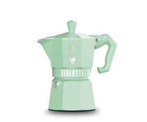 Bialetti Exclusiva olla Moka, cafetera italiana de alta calidad, hecha en Italia; cafetera moca/percoladora/cafetera moca para un auténtico café italiano (verde, 3 tazas)