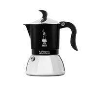 Bialetti Fiammetta Cafetera de inducción, 2 tazas (100 ml), Apto para todos los fuegos, Diseño elegante, Negro
