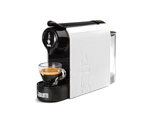 Bialetti Gioia, Espresso Café Máquina por Aluminio Cápsulas, Sarribaer-compacto, 500 ml Tanque, 1200W, Blanco