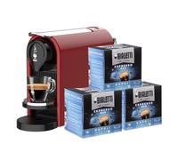 Bialetti Gioia PLUS, cafetera espresso para cápsulas de aluminio, con 48 cápsulas, funciona exclusivamente con cápsulas, rojo