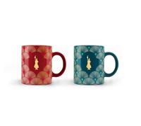 Bialetti Juego de 2 tazas Deco Glamour, porcelana, 330 ml