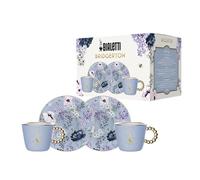 Bialetti Juego de 2 tazas y 2 platillos Bridgerton, Porcelana, 80ml