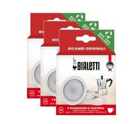 Bialetti Juego de 3 paquetes de juntas originales Moka Express de aluminio | Elige el tamaño