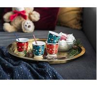 Bialetti Juego de 4 tazas de café espresso de porcelana