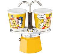 Bialetti Mini Express color amarillo, cafetera + 2 vasos