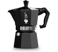 Bialetti Mocha Exclusive Black - Fuego abierto de 3 tazas (cafetera, máquina de espresso, makinetta)