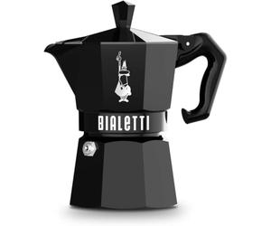 Bialetti Mocha Exclusive Black - Fuego abierto de 3 tazas (cafetera, máquina de espresso, makinetta)