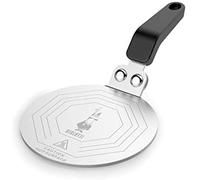 Bialetti Moka - Adaptador de placa de inducción para usar cafeteras y utensilios de cocina en placas de inducción, acero, Color Negro, 13 cm