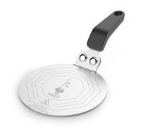 Bialetti Moka - Adaptador de placa de inducción para usar cafeteras y utensilios de cocina en placas de inducción, acero, Color Negro, 13 cm
