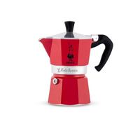Bialetti - Moka Cafetera espresso para estufa, hace café italiano real, 6 tazas, aluminio, rojo, 270 ml