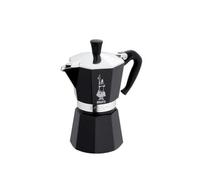 Bialetti - Moka Color: icónica cafetera espresso para estufa, hace café italiano real, aluminio, Negro, tazas Moka Pot 1 (60 ml)