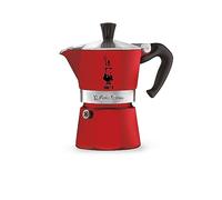 Bialetti - Moka Color: icónica cafetera espresso para estufa, hace café italiano real, tazas Moka Pot 1 (60 ml), aluminio, Rojo
