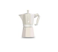 Cafetera Italiana Bialetti Moka Exclusive 6 tazas aluminio crema para inducción