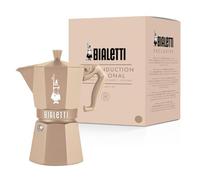 Bialetti Moka Exclusive Octagonal Induction 6 Tazas - Cafetera Espresso de Aluminio y Acero, Arena del Desierto - Compatible con Gas e Inducción