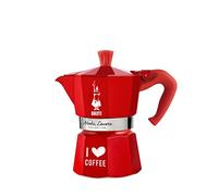 Bialetti Moka Express 3TZ Rossa I Love Coffee Cafeteras para Espresso, Aluminio, Multicolor, Único