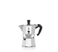 BIALETTI Moka Express 4 tazas, cafetera de aluminio diseño clásico