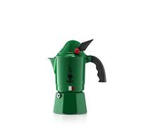 Bialetti - Moka Express Alpina: Icónica Cafetera Italiana para Espresso, Auténtico Café Italiano, 3 Tazas, Aluminio, Verde