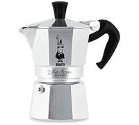 Bialetti moka express cafetera italiana aluminio, negro
