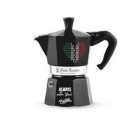 Bialetti Moka Express - Cafetera italiana de 3 tazas, edición limitada, color negro con corazón italiano