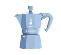 Bialetti Moka Express Cielo Estrellado - Cafetera de aluminio, 1 taza, cerúleo, manual, acabado mate, para café molido