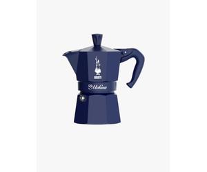 Bialetti Moka Express Iconic Italian - Cafetera expreso (azul, media taza)