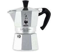 Bialetti - Moka Express: Icónica Cafetera Italiana para Espresso, Auténtico Café Italiano, Cafetera Moka 1 Taza (60 Ml), Aluminio, Plata