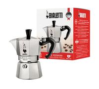 Bialetti - Moka Express: Icónica Cafetera Italiana para Espresso, Auténtico Café Italiano, 2 Tazas (90 Ml), Aluminio, Plata