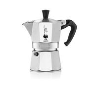 Bialetti - Moka Express: Icónica Cafetera Italiana para Espresso, Auténtico Café Italiano, Cafetera 4 Tazas (190 Ml), Aluminio, Plata