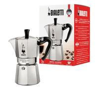 Bialetti - Moka Express: Icónica Cafetera Italiana para Espresso, Auténtico Café Italiano, Cafetera Moka 9 Tazas (420 Ml), Aluminio, Plata, para gas y inducción (con la placa adaptada de Bialetti)