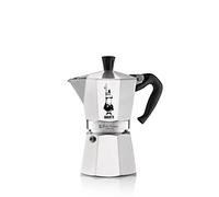 Bialetti - Moka Express: Icónica Cafetera Italiana para Espresso, Auténtico Café Italiano, Cafetera Moka 6 Tazas (270 Ml), Aluminio, Plateado, 6 Unidad (Paquete de 1)