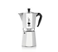Bialetti - Moka Express: Icónica Cafetera Italiana para Espresso, Auténtico Café Italiano, Cafetera Moka 18 Tazas (800 Ml), Aluminio, Plata