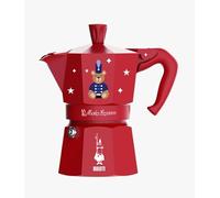 Bialetti Moka Express Natale 2025, Cafetera roja de 1 taza, edición especial Joyful Memories, 60 ml de aluminio