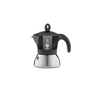 Bialetti - Moka Induktion Cafetera italiana 0,28 L Negro, Plata