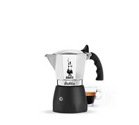 Bialetti - New Brikka, Moka pot, la única cafetera capaz de hacer un espresso cremoso, 2 tazas (100 ml), Aluminio y Negro