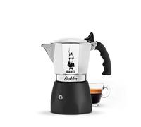 Bialetti - New Brikka, Moka pot, la única cafetera capaz de hacer un espresso cremoso, 4 tazas (170 ml), Aluminio y Negro