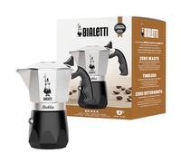 Bialetti New Brikka, Moka pot, la única cafetera capaz de hacer un espresso cremoso, 4 tazas, Aluminio