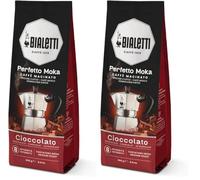 Bialetti - Perfetto Moka Cioccolato: Café Molido Tueste Medio, Aroma de Chocolate, 250g, Paquete con Válvula Unidireccional para Preservar el Sabor (Paquete de 2)