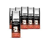 Bialetti - Perfetto Moka Nocciola: Café Molido Tueste Medio, Aroma de Avellana,250 g x 6, Paquete con Válvula Unidireccional para Preservar el Sabor