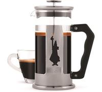 Bialetti Prensa de café Preziosa, filtro de prensa francesa para café o té, cuerpo de acero inoxidable y recipiente de vidrio de borosilicato, apto para lavavajillas, 1 litro, 8 tazas