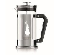 Bialetti Prensa de café Preziosa, filtro de prensa francesa para café o té, cuerpo de acero inoxidable y recipiente de vidrio borosilicato, apto para lavavajillas, 350 ml, para 3 tazas