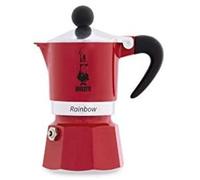 Bialetti Rainbow Cafetera Italiana Espresso, 1 Taza, Aluminio, Rojo