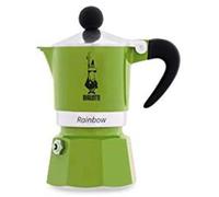 Bialetti Rainbow Cafetera Italiana Espresso, 1Taza, Aluminio, Verde, 1 Taza