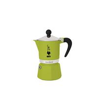 Bialetti Rainbow Cafetera Italiana Espresso, 3 Taza, Aluminio, Verde, 3 Tazas