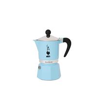 Bialetti Rainbow Cafetera Italiana Espresso, 3 Tazas, Aluminio, Azul