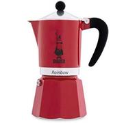 Bialetti Rainbow Cafetera Italiana Espresso, 6 Taza, Aluminio, Rojo, 6 Tazas